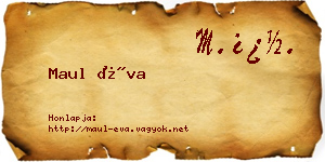 Maul Éva névjegykártya