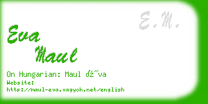 eva maul business card